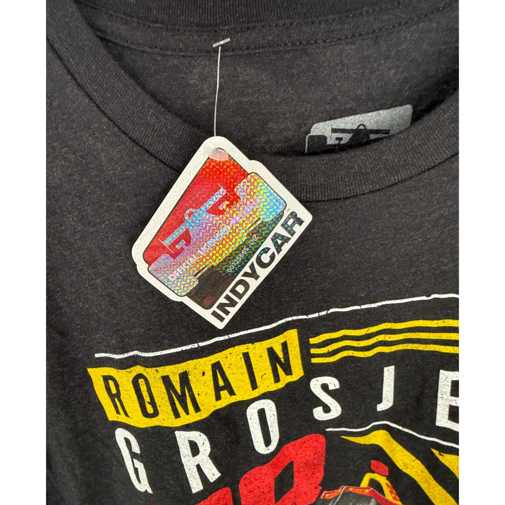 Indycar Romain Grosjean Car T Shirt Graphic Size 2XL Tee Short Sleeve New Black - Picture 4 of 5